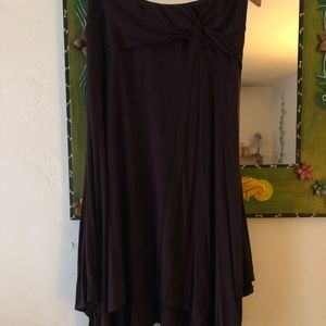 DONATED Dark Brown Daisy Fuentes Midi Skirt